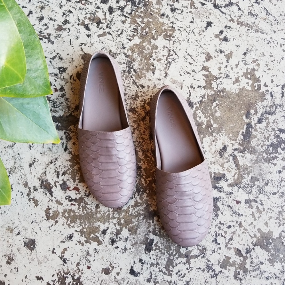 Vince Leather Bogart Slipper Flats